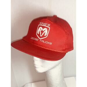 Kings Dodge Trucks Red Cap SnapBack Vinyl or Screen Printed Cord Ram USA GUC